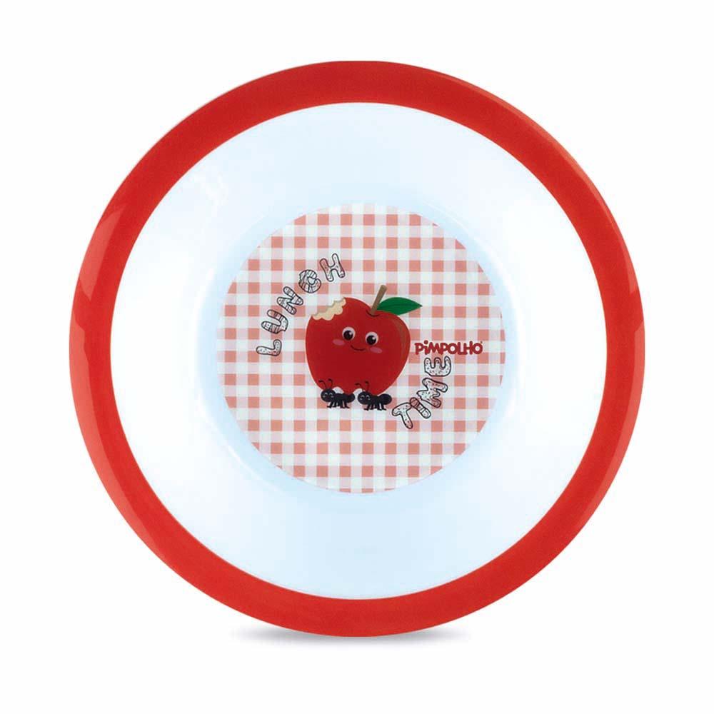 Kit Alimentação Infantil Pimpolho 3 peças Prato Tigela Copo