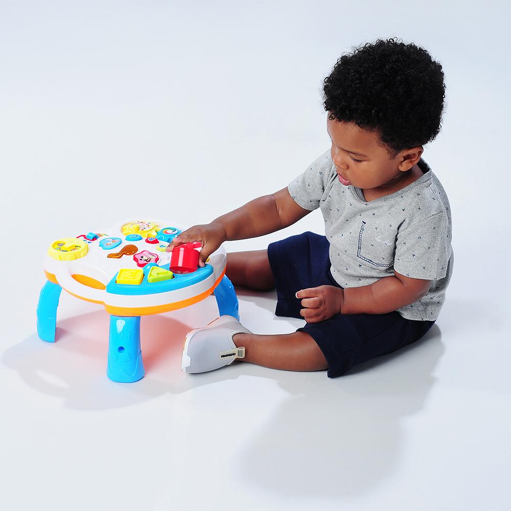 Mesa De Atividades Educacional Infantil Pimpolho Branco/Azul