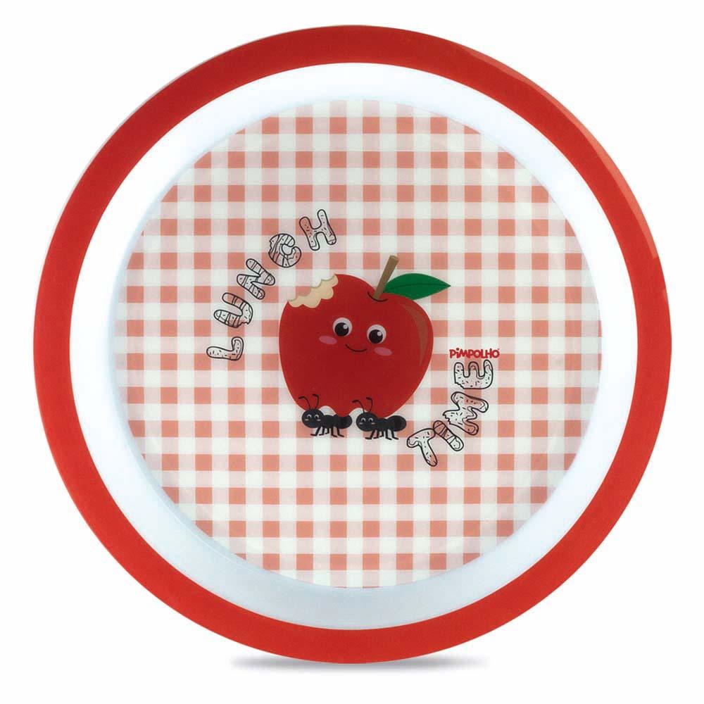 Kit Alimentação Infantil Pimpolho 3 peças Prato Tigela Copo