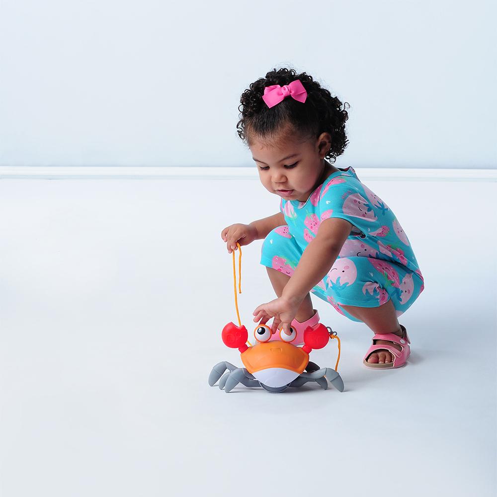 Brinquedo Pimpolho Infantil Caranguejo Deslizante Fujão