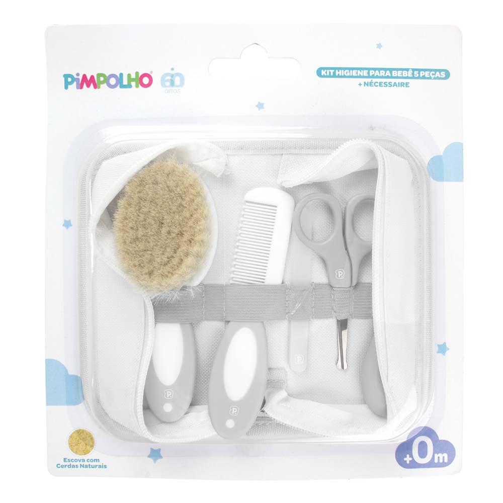 Kit Higiene Cerdas Naturais Com 5 Peças Infantil Pimpolho