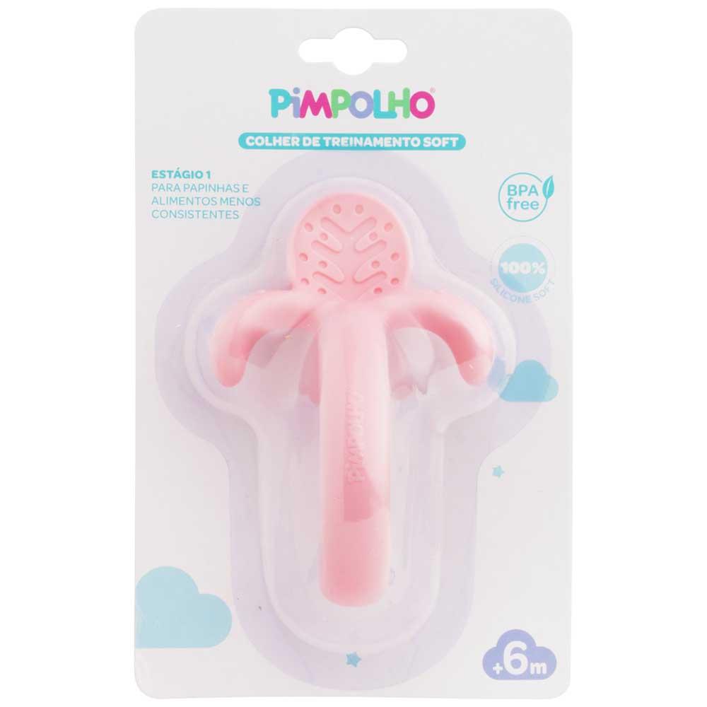 Colher De Treinamento Silicone Soft Rosa Feminino Pimpolho