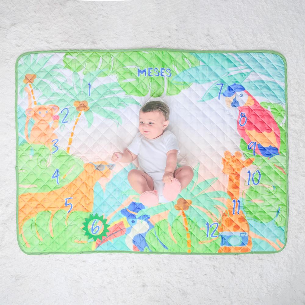 Edredom Dupla Face Pimpolho Infantil Mesversário Safari