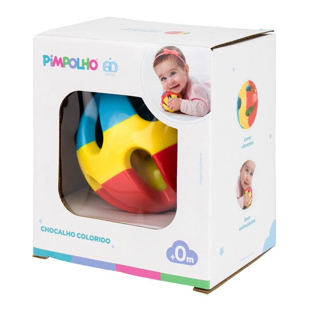 Chocalho Bola Pimpolho Infantil 0-24 meses Colorido