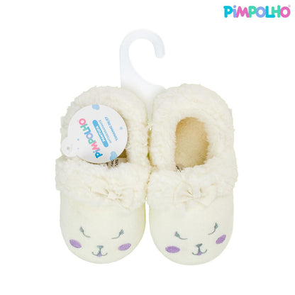 Pantufa Infantil Antiderrapante Pelúcia Ovelha Pimpolho