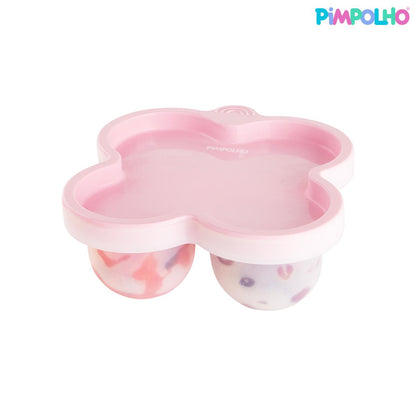 Porta Papinha De Silicone Com Tampa Para Congelar 240ml Fem Pimpolho