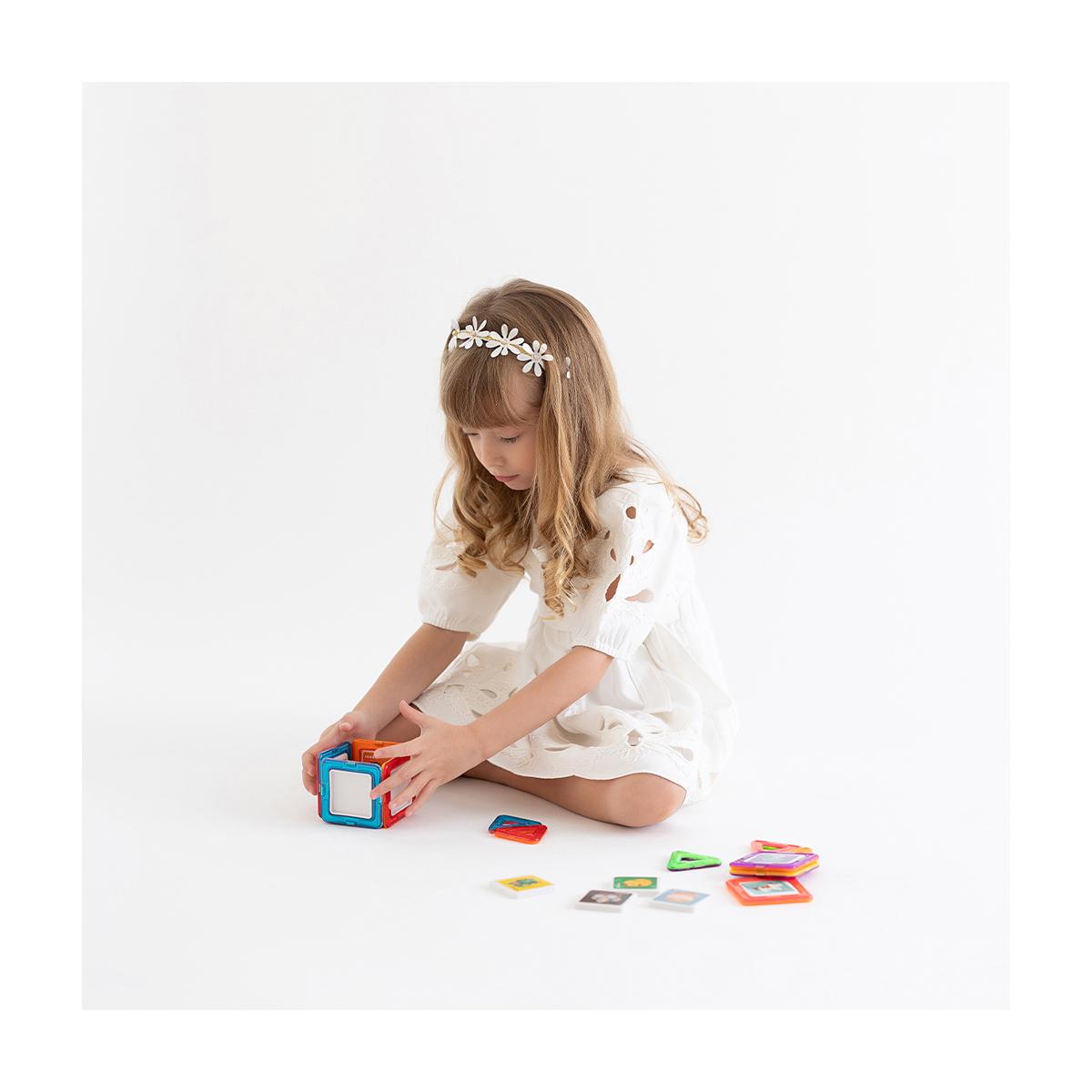 Blocos Magnéticos 26 Peças Educativos Pimpolho