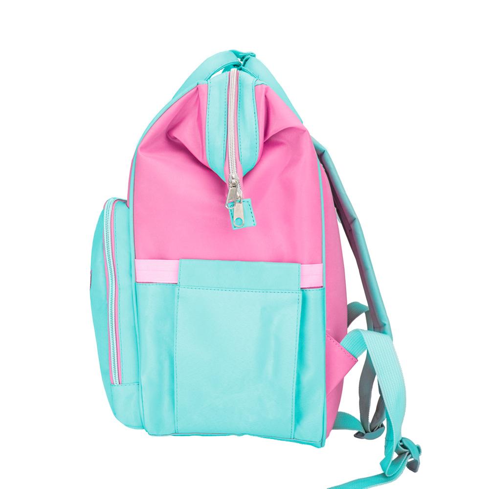 Mochila Maternidade Feminina Verde Rosa Pimpolho