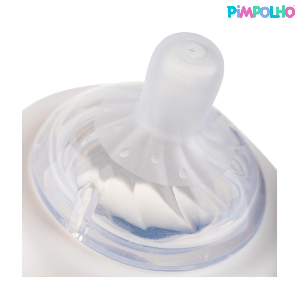 Mamadeira Serena Rino Azul Pimpolho Antirefluxo BPA Free