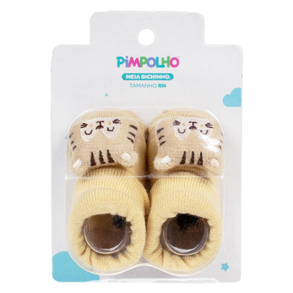 Meia Fofinha Bichinhos Rn Masculino Pimpolho