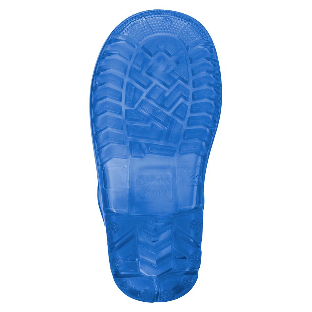 Galocha Infantil Transparente Azul Masculina Pimpolho