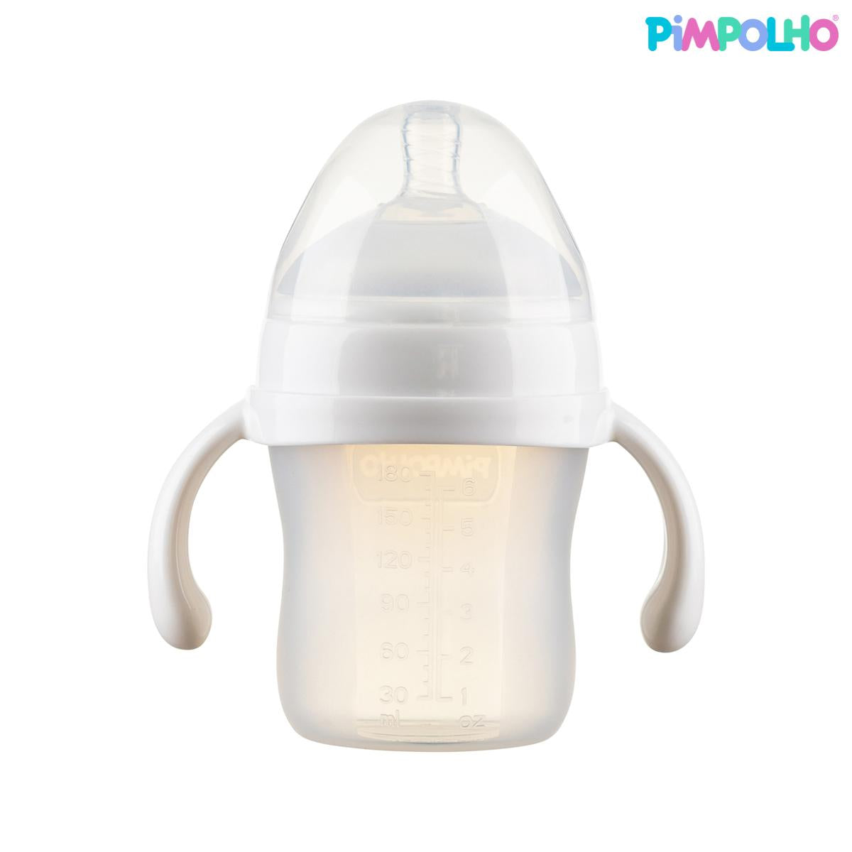 Mamadeira Soft Sense Branca 180ml 240ml Pimpolho Antirefluxo
