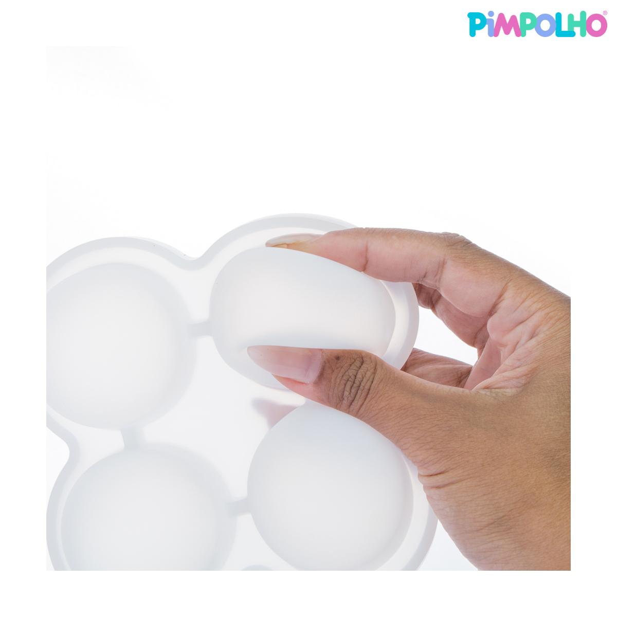 Porta Papinha De Silicone Com Tampa Para Congelar 240ml Fem Pimpolho