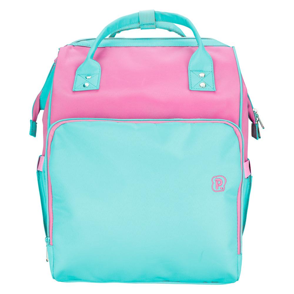 Mochila Maternidade Feminina Verde Rosa Pimpolho