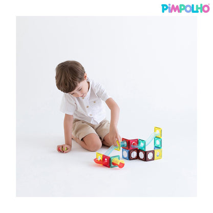 Blocos Magnéticos 47 Peças Educativos Pimpolho
