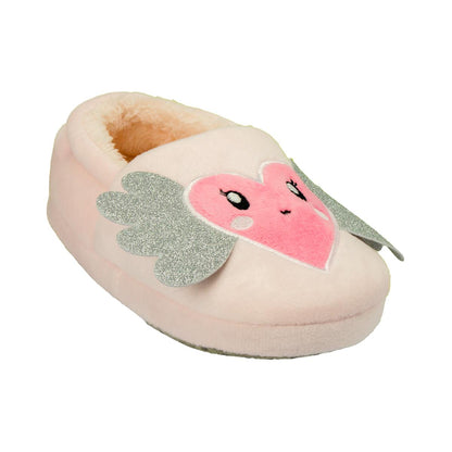 Pantufa Infantil Antiderrapante Pelúcia Coração Pimpolho