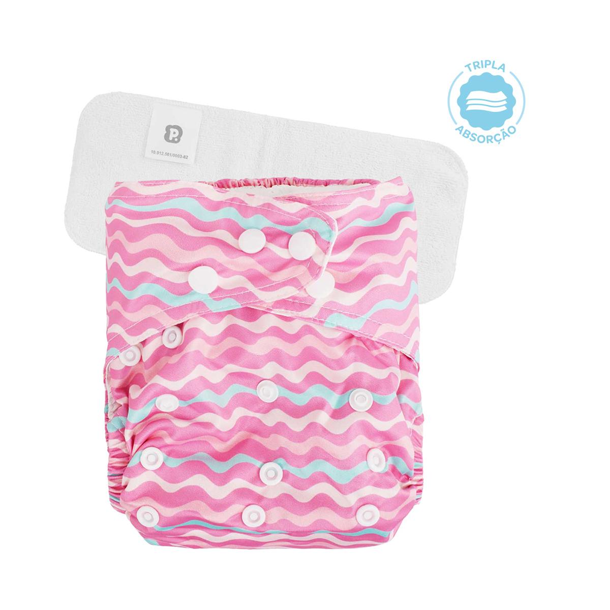 Fralda Reutilizavel Ecologica Bebe Com Refil Pimpolho