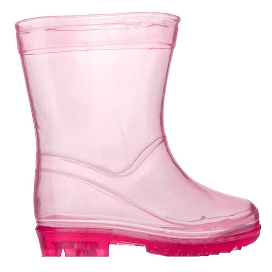 Galocha Infantil Transparente Rosa Feminina Pimpolho
