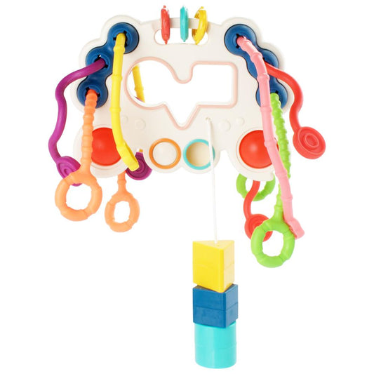 Brinquedo Sensorial Bebê Puxador Cordão Chocalho Pimpolho