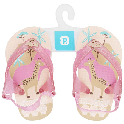 Chinelo Chinelo Praia Baby Rosa Girafa Menina Pimpolho