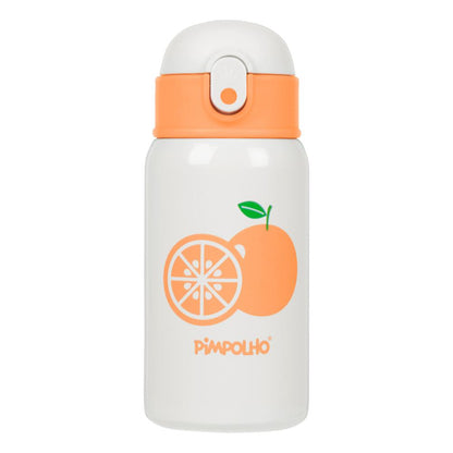 Garrafa Térmica Pimpolho Inox 400ml Com Canudo Infantil