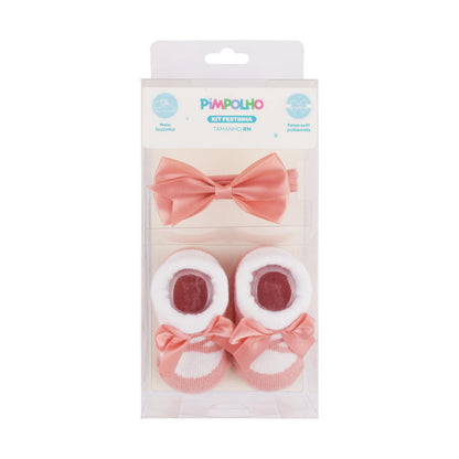 Kit Meia Festinha RN Feminino Pimpolho c/ Faixa Soft