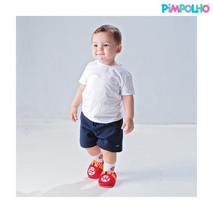 Pantufa Infantil Antiderrapante Pelúcia Bombeiros Pimpolho