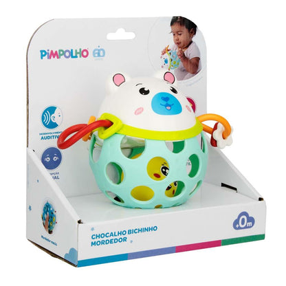 Chocalho Mordedor Bichinho Urso Infantil Pimpolho