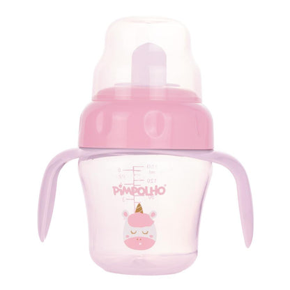 Copo Treinamento Infantil Pimpolho Alça Bico Flexível 150ml