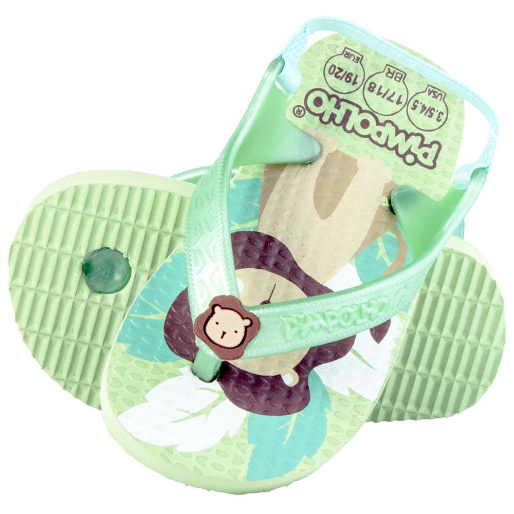 Chinelo Praiana Baby Verde Leão Menino Pimpolho