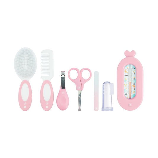 Kit Higiene Cuidados Saúde Bebê 7 Pçs C Termômetro Pimpolho