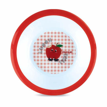 Kit Alimentação Infantil Pimpolho 3 peças Prato Tigela Copo