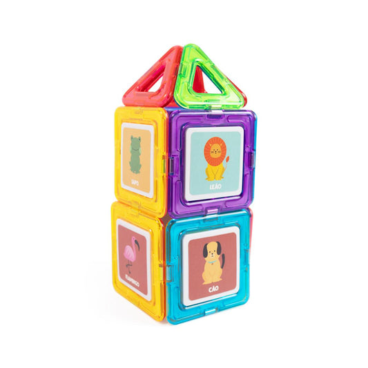 Blocos Magnéticos 26 Peças Educativos Pimpolho