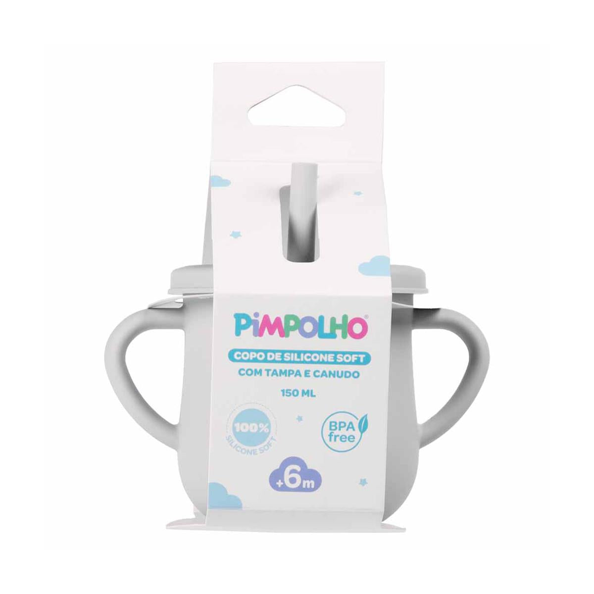 Copo Silicone C Canudo Soft 150ml Infantil Pimpolho BPA Free