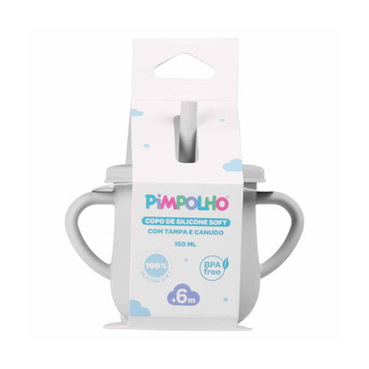 Copo Silicone C Canudo Soft 150ml Infantil Pimpolho BPA Free