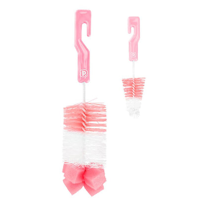 Kit Higienizador Pimpolho Mamadeiras Esponja 2 Unid Rosa
