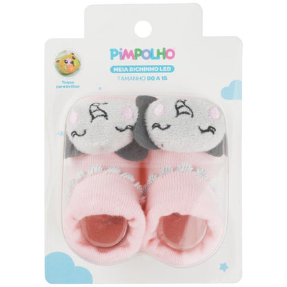 Meia Bichinho Bebe Pimpolho Led 00-15 Brilha