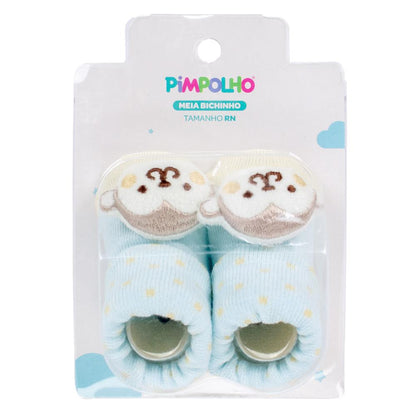 Meia Fofinha Bichinhos Rn Masculino Pimpolho