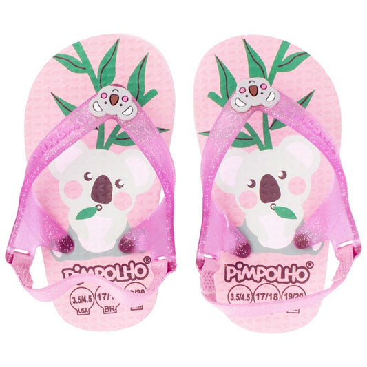 Chinelo Praiana Baby Rosa Coala Menina Pimpolho