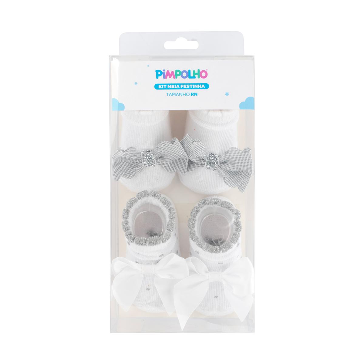 Kit Meias Festinha RN Pimpolho 2 Pares Feminino