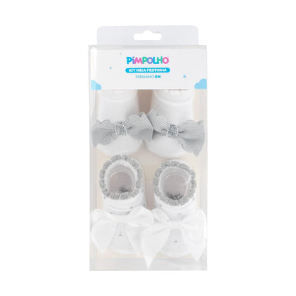 Kit Meias Festinha RN Pimpolho 2 Pares Feminino