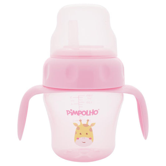 Copo De Treinamento Com Alça E Bico Flexível 150ml Girafa Feminino Pimpolho
