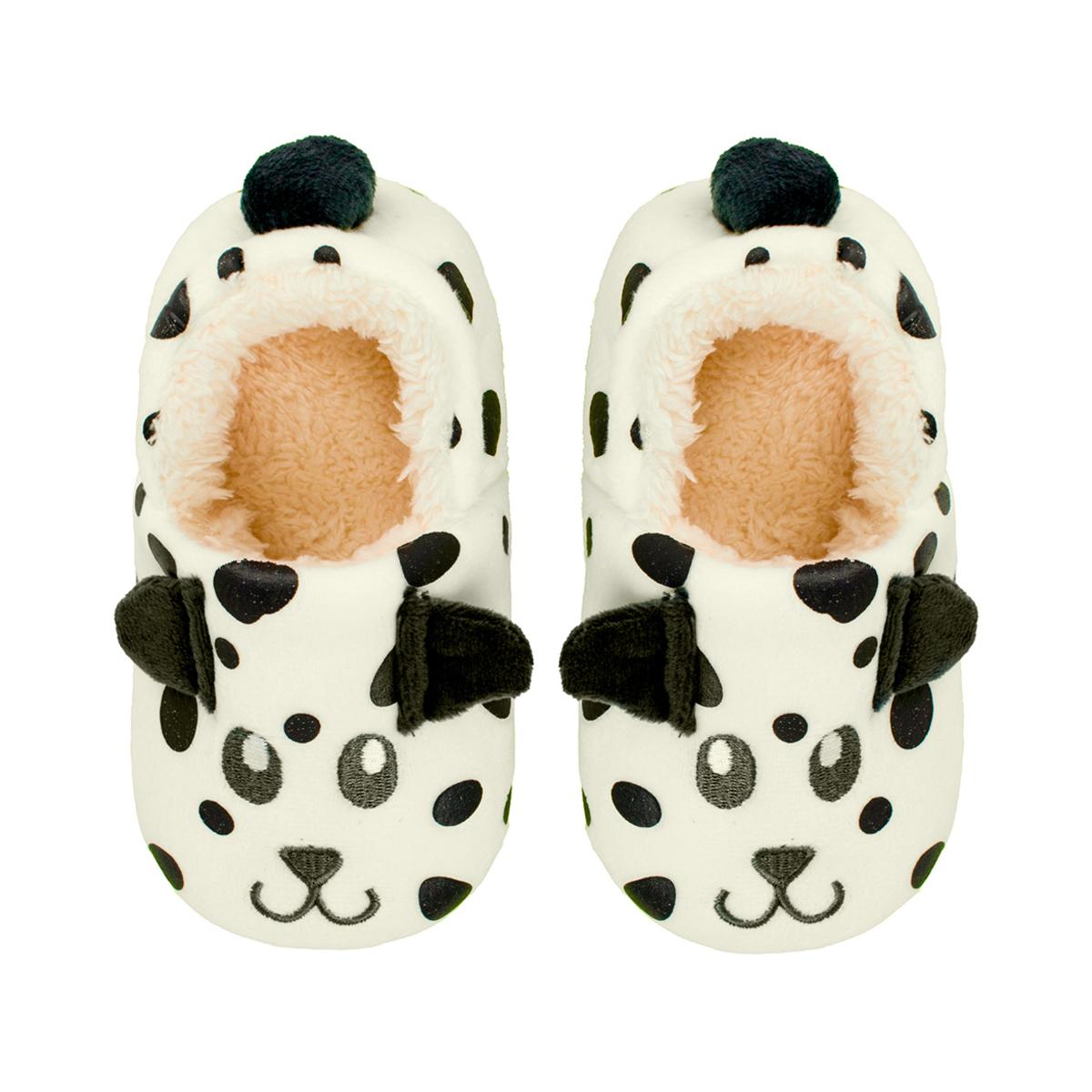 Pantufa Infantil Antiderrapante Pelúcia Dalmata Pimpolho