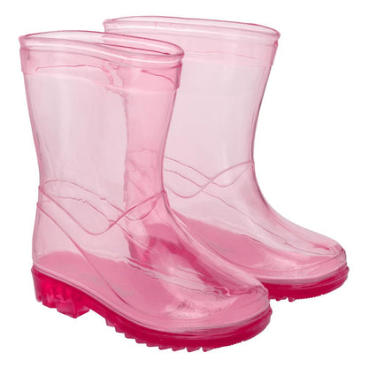 Galocha Infantil Transparente Rosa Feminina Pimpolho