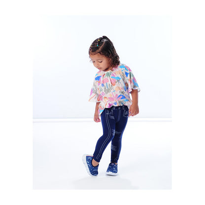 Calça Legging Jeans Infantil Bebê 02 a 03 anos Pimpolho