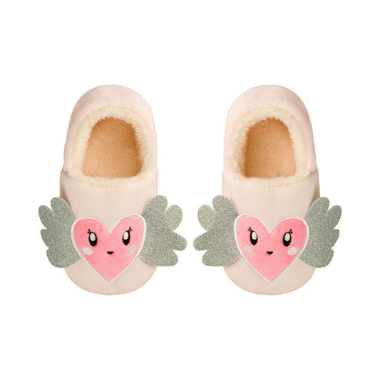 Pantufa Infantil Antiderrapante Pelúcia Coração Pimpolho