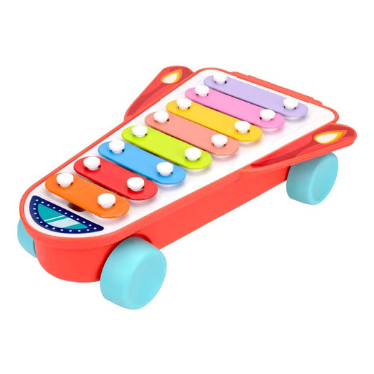 XILOFONE FOGUETE COM RODINHAS INFANTIL PIMPOLHO - COLORIDO