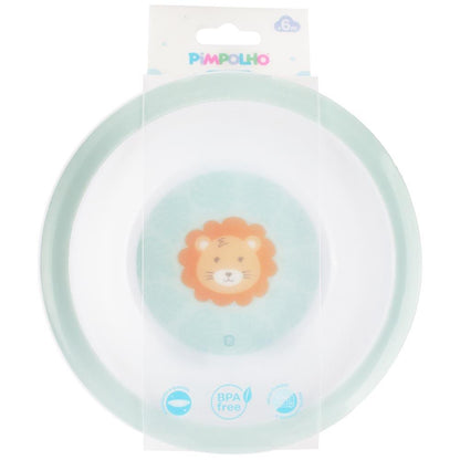 Prato Tigela Pimpolho Infantil Individual Girafa Leão