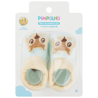 Meia Pimpolho Infantil Bichinho Led 00-15