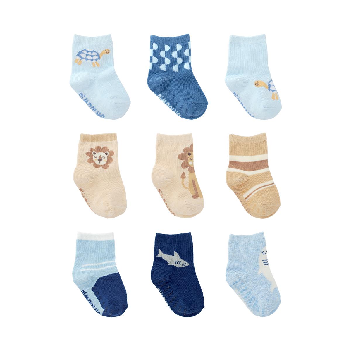 Kit Meia Colorida Antiderrapante 3 Pares Pimpolho